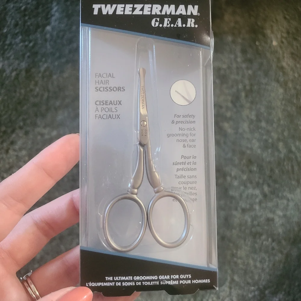 Tweezerman Silver Precision Grooming Scissors for Men